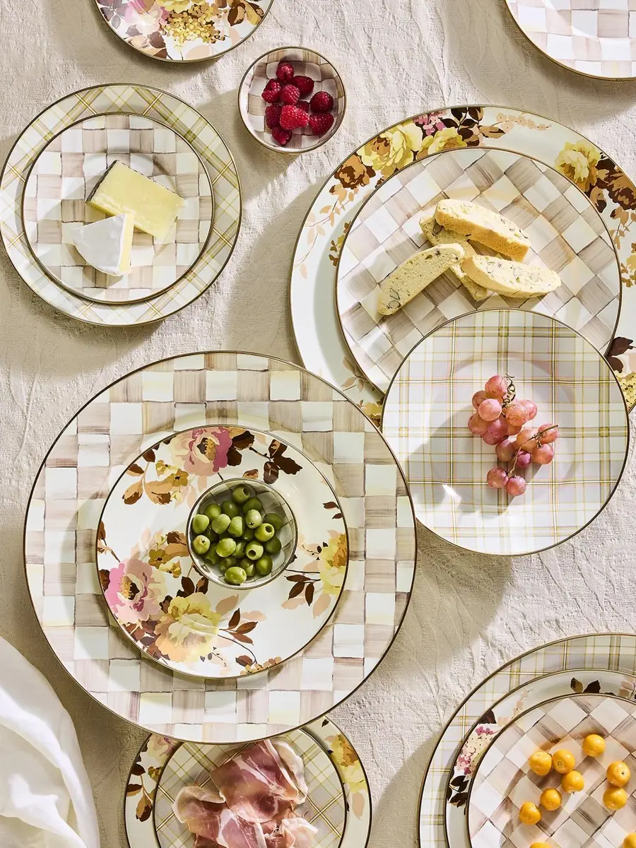 MacKenzie-Childs Mocha Check Salad Plate | Thumbnail 3 MacKenzie-Childs Mocha Check Salad Plate | Thumbnail 3