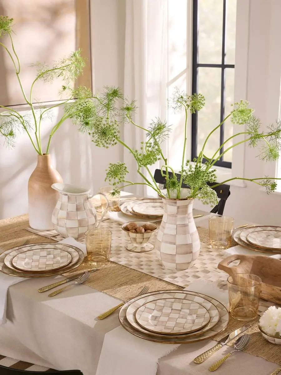 MacKenzie-Childs Mocha Check Salad Plate | Thumbnail 4 MacKenzie-Childs Mocha Check Salad Plate | Thumbnail 4