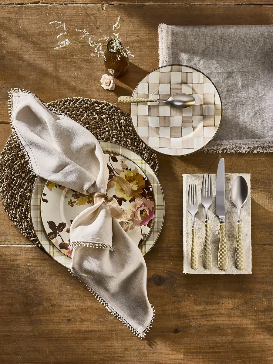 MacKenzie-Childs Mocha Check Salad Plate | Thumbnail 5 MacKenzie-Childs Mocha Check Salad Plate | Thumbnail 5