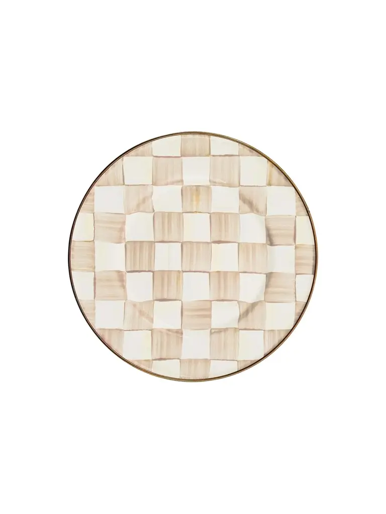 MacKenzie-Childs Mocha Check Salad Plate