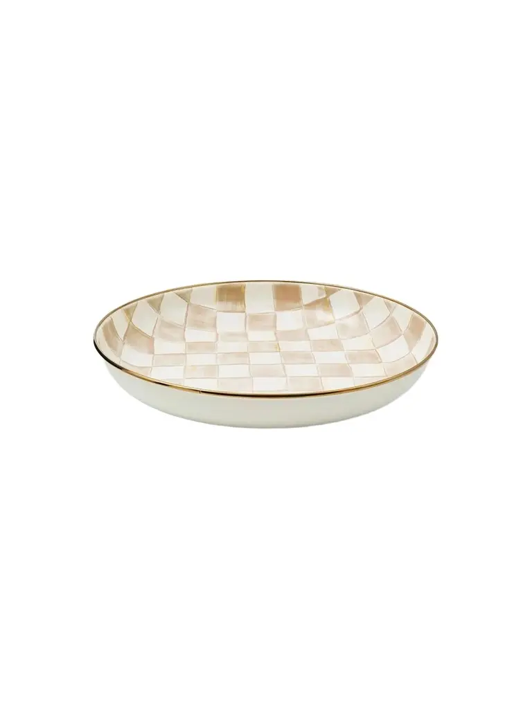 MacKenzie-Childs Mocha Check Abundant Bowl