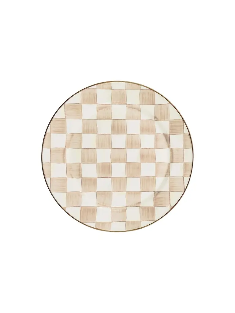 MacKenzie-Childs Mocha Check Charger Plate