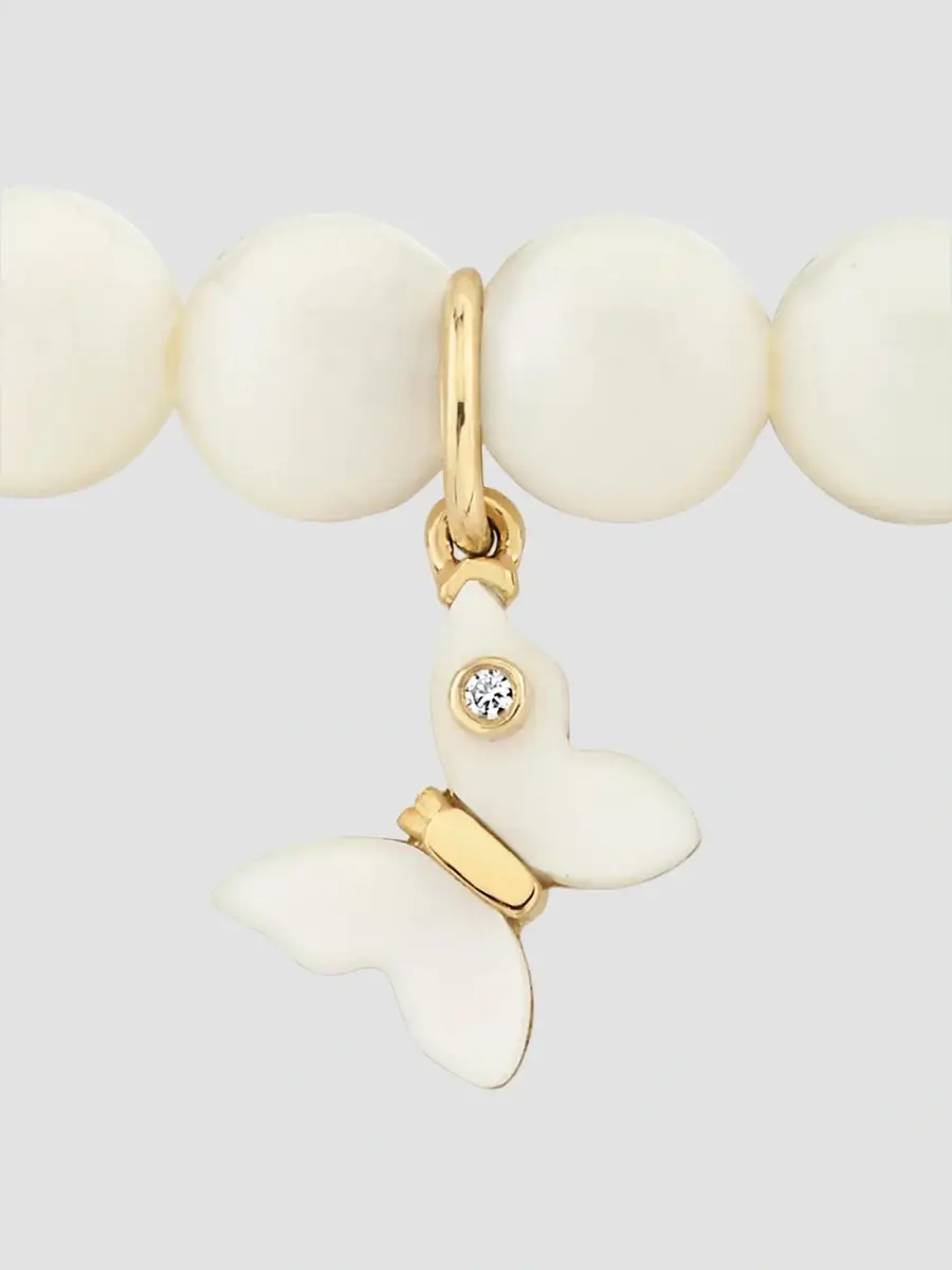 Sydney Evan Women's Tuxedo 14K Yellow Gold & Multi-Gemstone Beaded Stretch Bracelet | Thumbnail 2