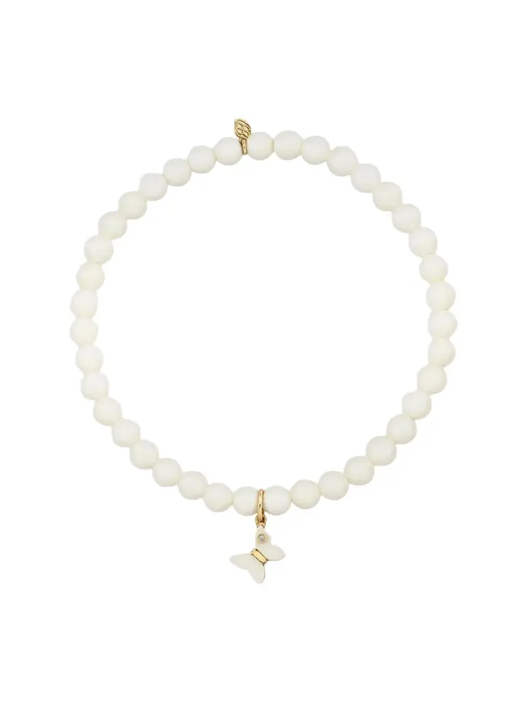 Women's Tuxedo 14K Yellow Gold & Multi-Gemstone Beaded Stretch Bracelet Women's Tuxedo 14K Yellow Gold & Multi-Gemstone Beaded Stretch Bracelet
