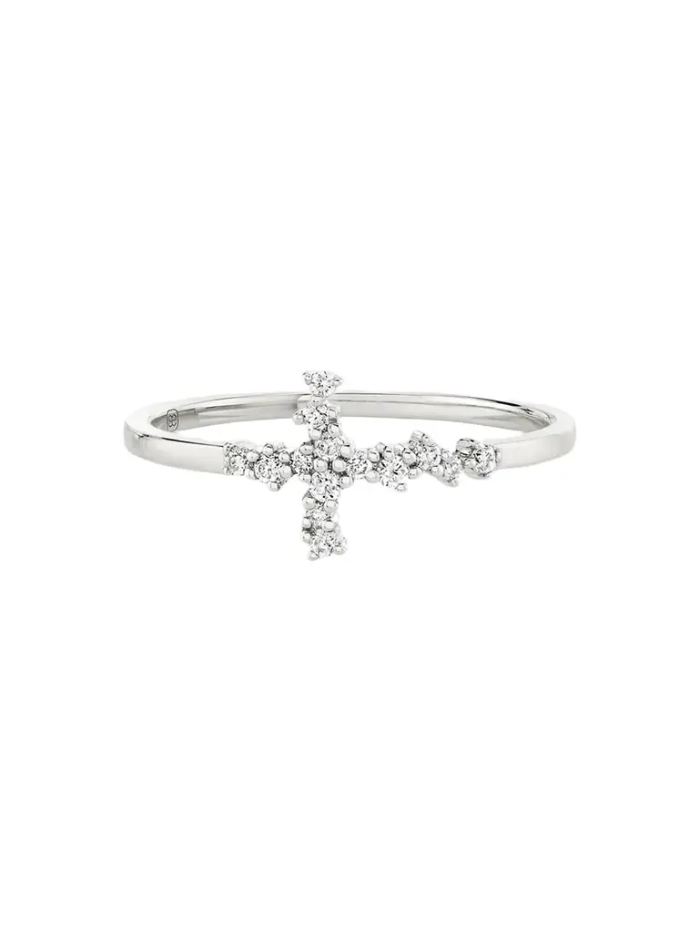 Women's Tuxedo 14K Gold & 0.12 TCW Diamond Cross Ring Women's Tuxedo 14K Gold & 0.12 TCW Diamond Cross Ring