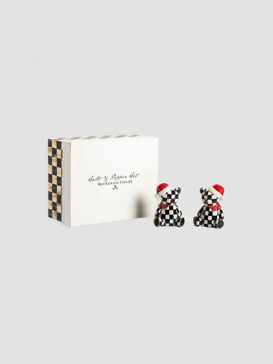 MacKenzie-Childs Courtly Santa Bear Salt & Pepper Shakers | Thumbnail 3 MacKenzie-Childs Courtly Santa Bear Salt & Pepper Shakers | Thumbnail 3