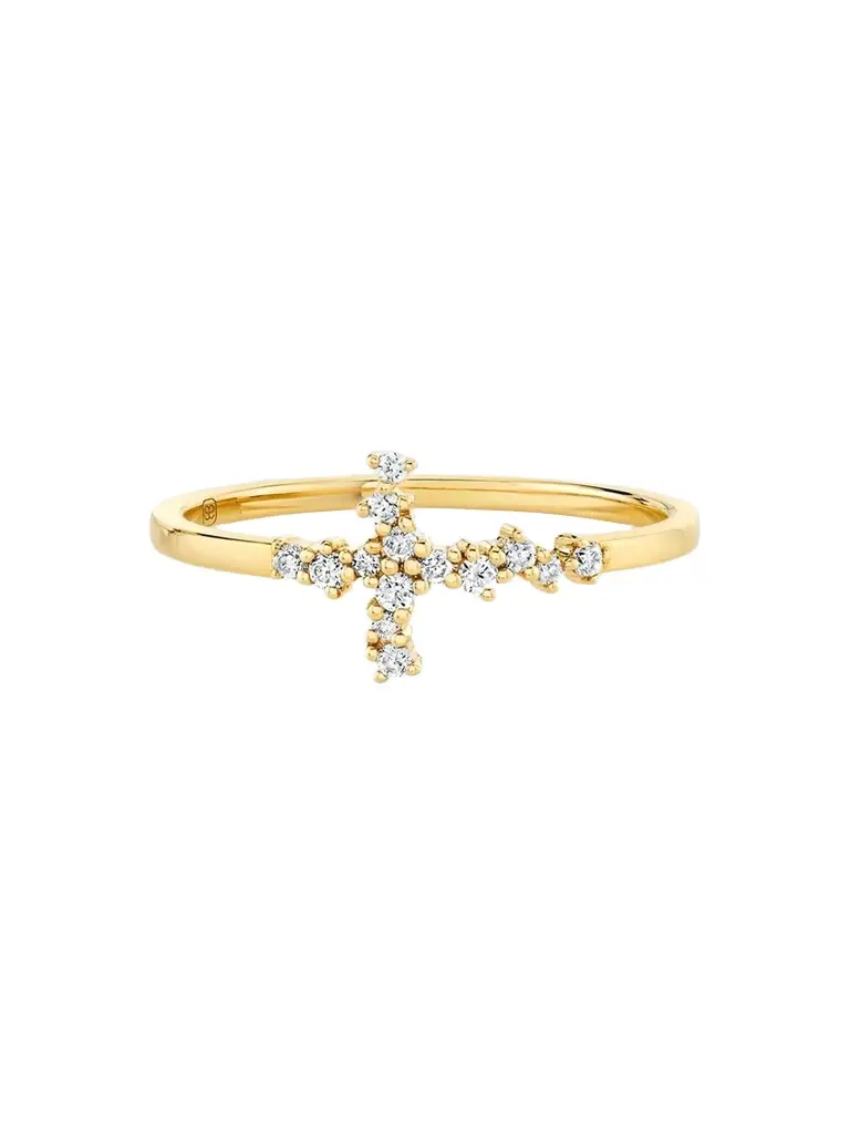 Women's Tuxedo 14K Gold & 0.12 TCW Diamond Cross Ring Women's Tuxedo 14K Gold & 0.12 TCW Diamond Cross Ring
