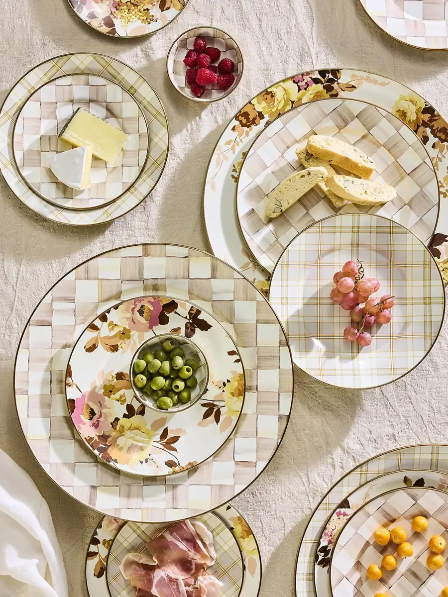 MacKenzie-Childs Mocha Check Dinner Plate | Thumbnail 3 MacKenzie-Childs Mocha Check Dinner Plate | Thumbnail 3