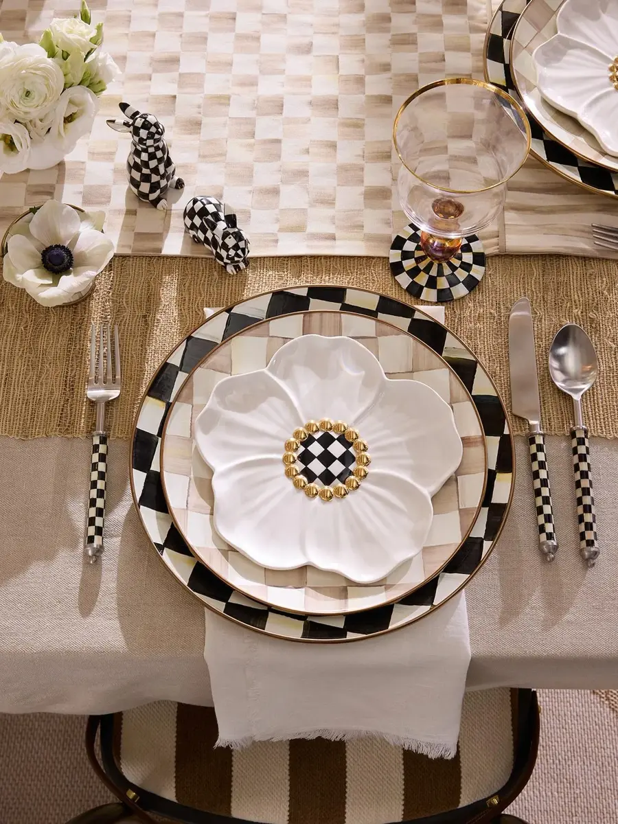 MacKenzie-Childs Mocha Check Dinner Plate | Thumbnail 5 MacKenzie-Childs Mocha Check Dinner Plate | Thumbnail 5