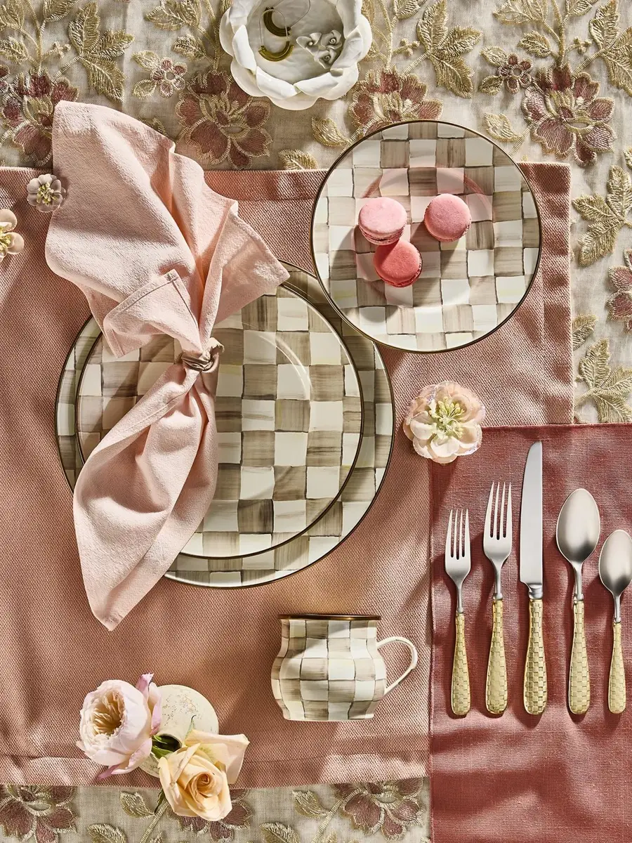MacKenzie-Childs Mocha Check Dinner Plate | Thumbnail 6 MacKenzie-Childs Mocha Check Dinner Plate | Thumbnail 6