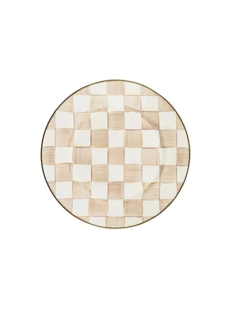 MacKenzie-Childs Mocha Check Dinner Plate