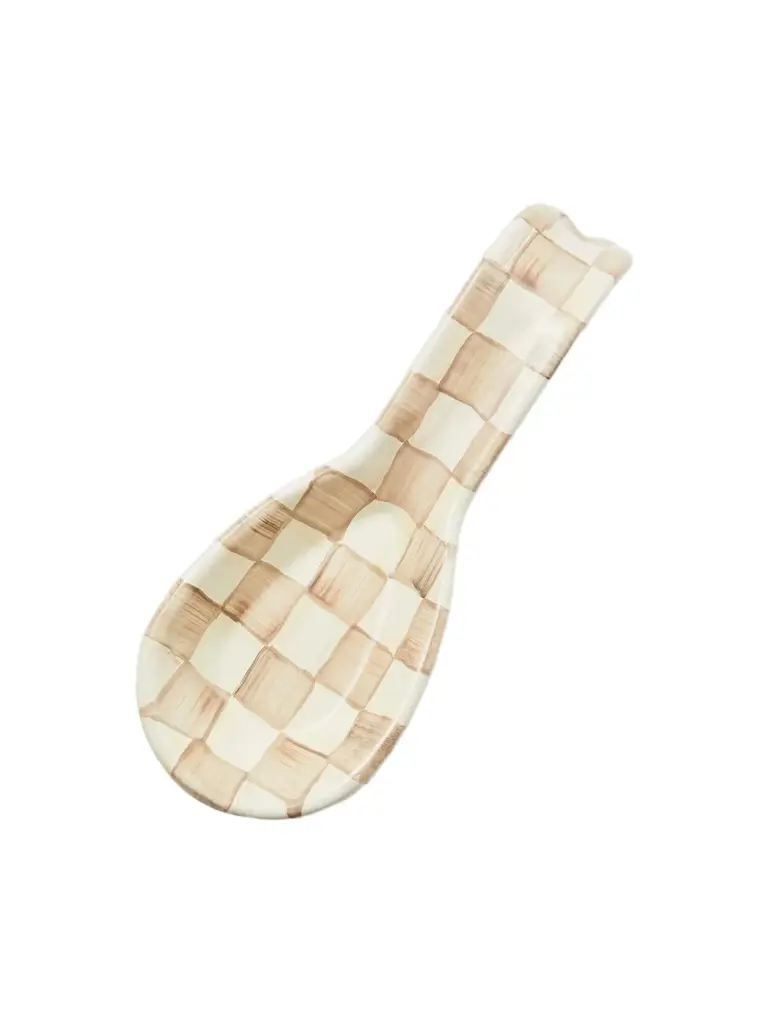 MacKenzie-Childs Mocha Check Spoon Rest