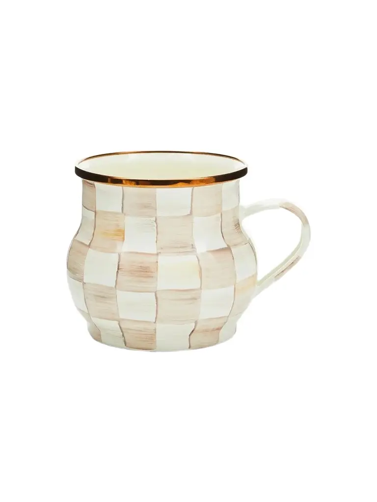MacKenzie-Childs Mocha Check Mug