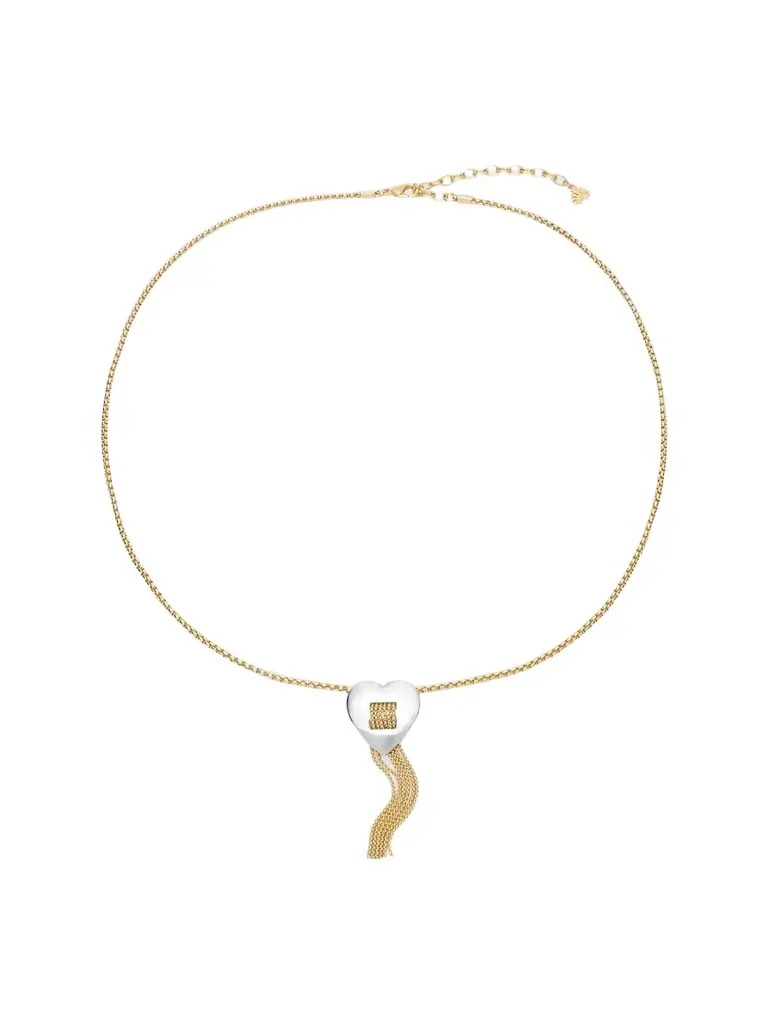 Lele Sadoughi Women's Desert Metal Sweetheart Two-Tone Fringe Pendant Necklace