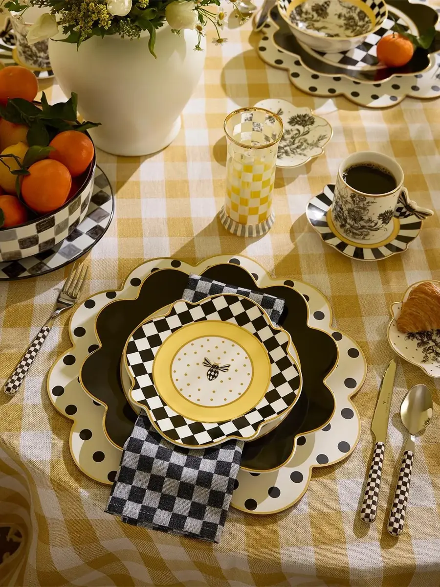 MacKenzie-Childs Bee Toile Bread & Butter Plate | Thumbnail 2 MacKenzie-Childs Bee Toile Bread & Butter Plate | Thumbnail 2