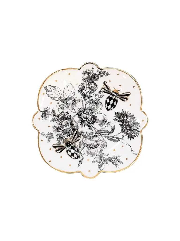 MacKenzie-Childs Bee Toile Bread & Butter Plate