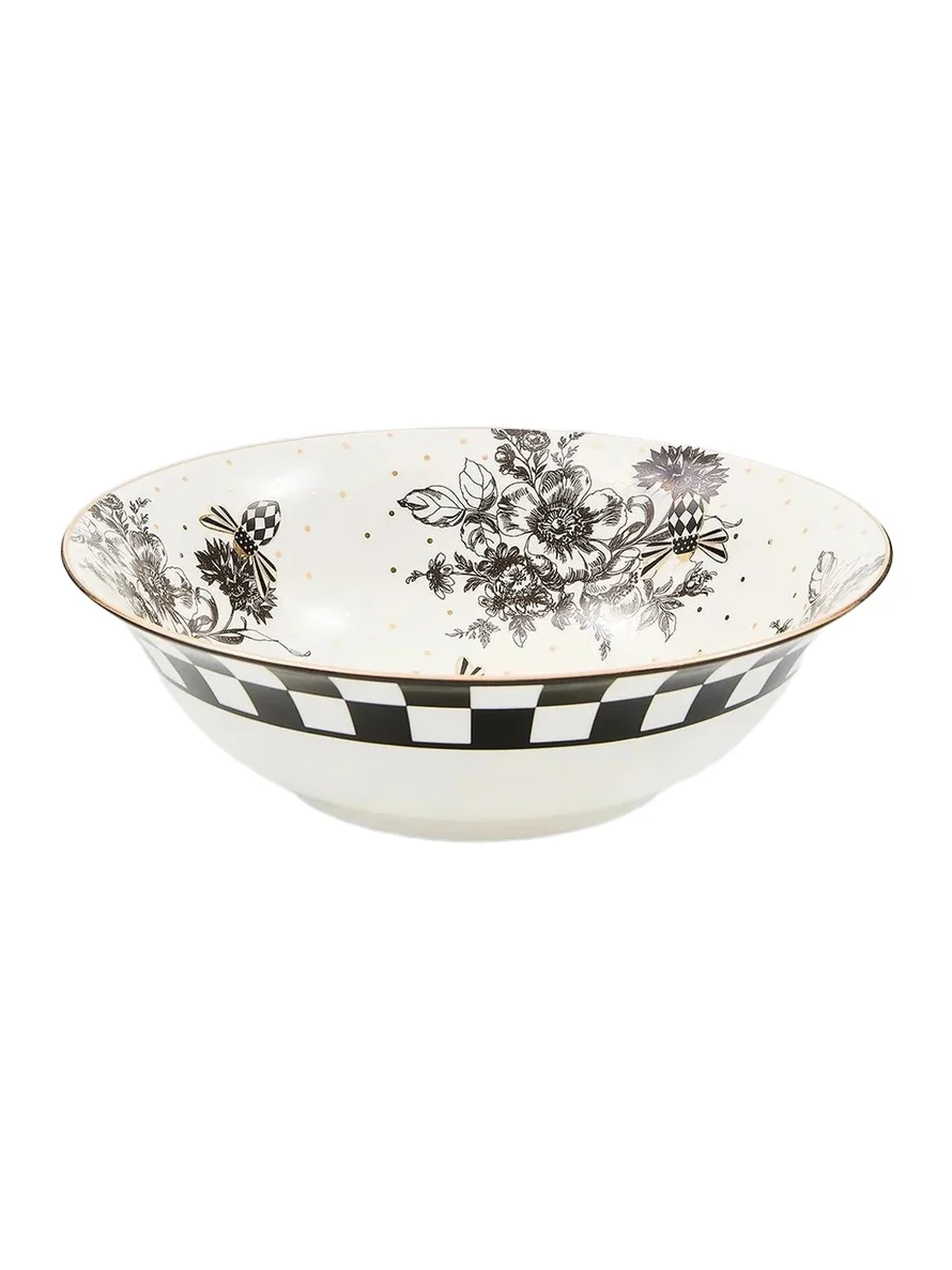 MacKenzie-Childs Bee Toile Ceramic Serving Bowl