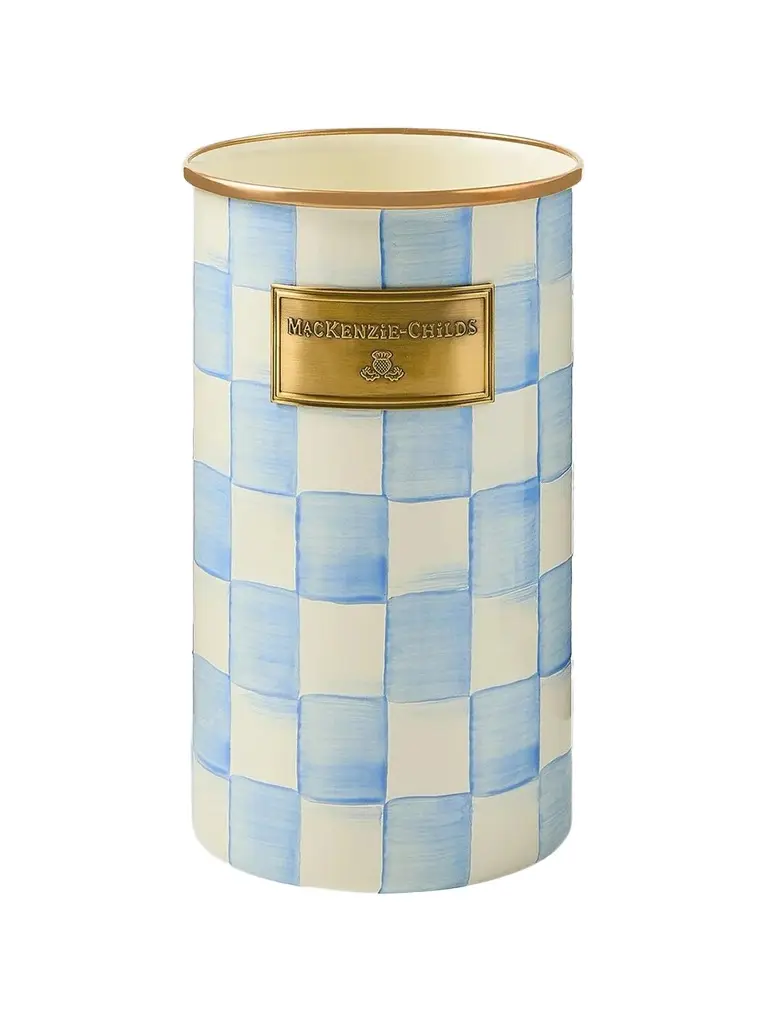 MacKenzie-Childs Sky Check Hand-Painted Enamel Utensil Holder