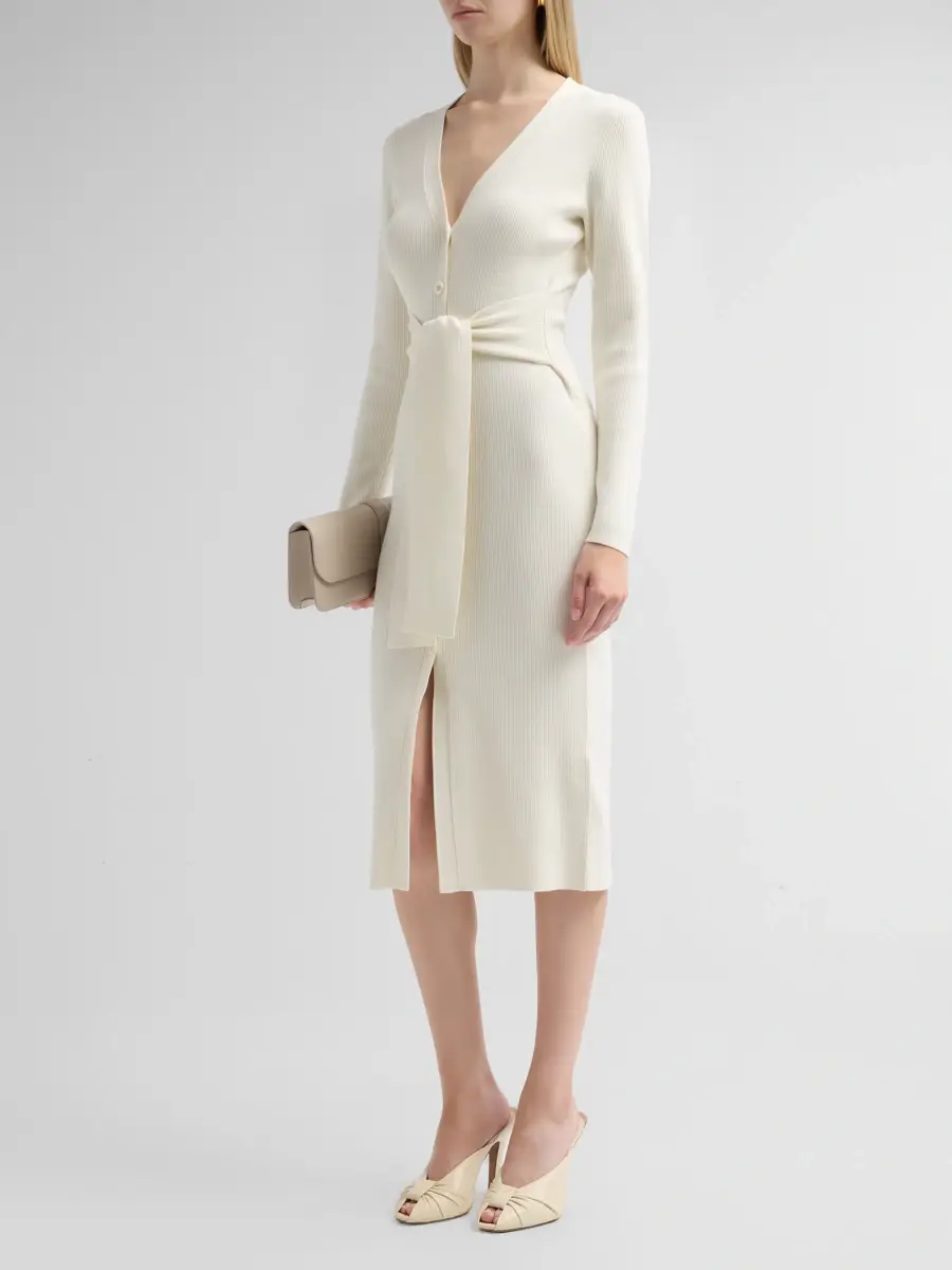 Toccin Women's Lara Rib-Knit Midi Dress | Thumbnail 4 Toccin Women's Lara Rib-Knit Midi Dress | Thumbnail 4