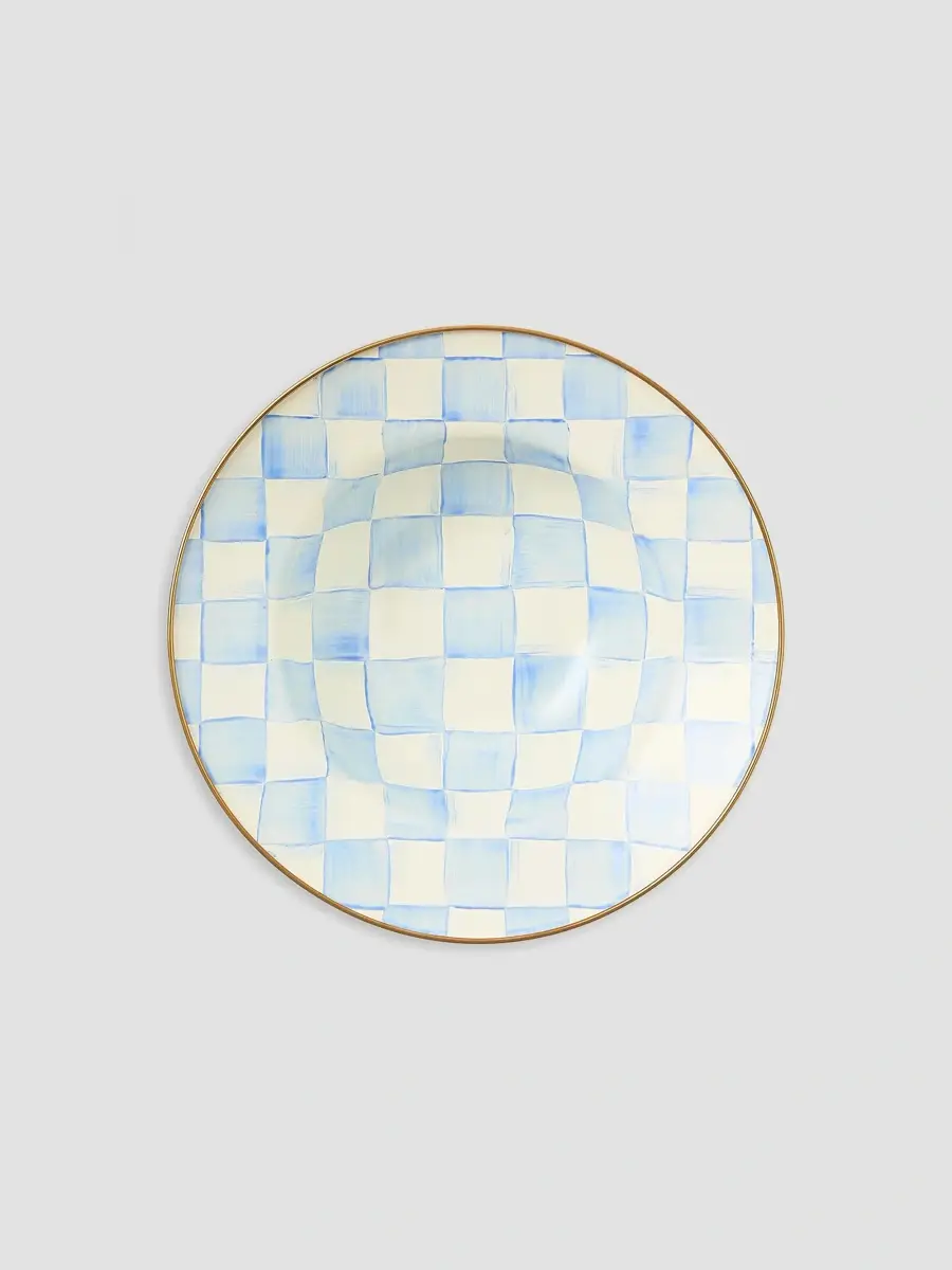 MacKenzie-Childs Sky Check Hand-Painted Serving Bowl | Thumbnail 2 MacKenzie-Childs Sky Check Hand-Painted Serving Bowl | Thumbnail 2