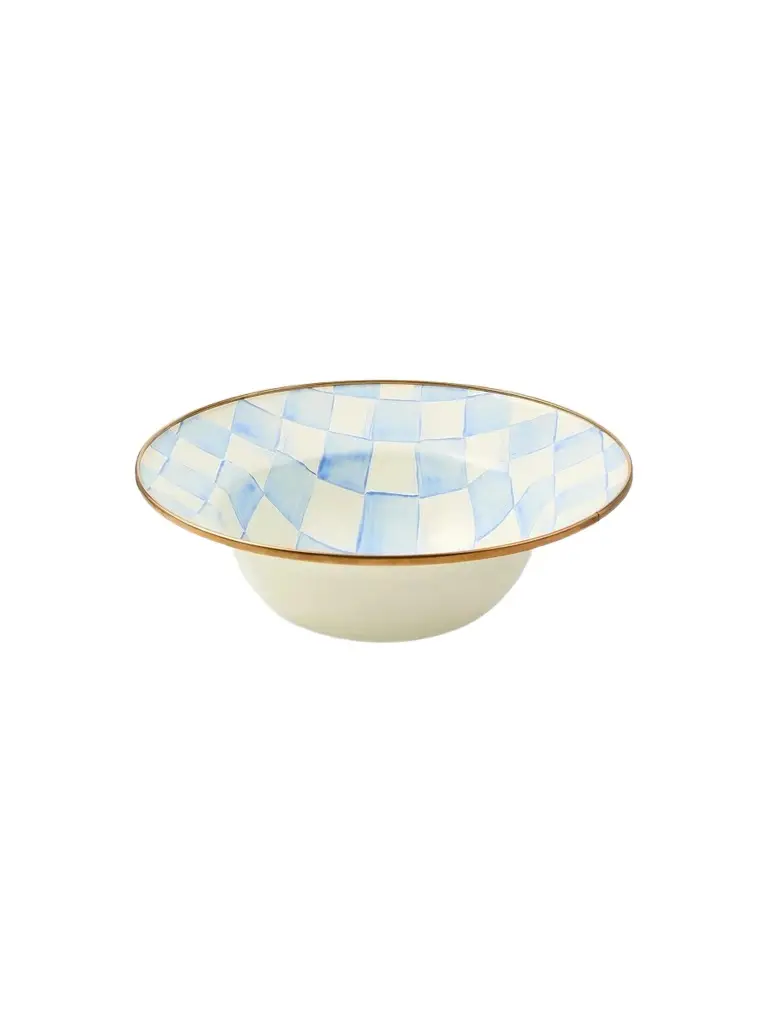 Sky Check Hand-Painted Serving Bowl Sky Check Hand-Painted Serving Bowl