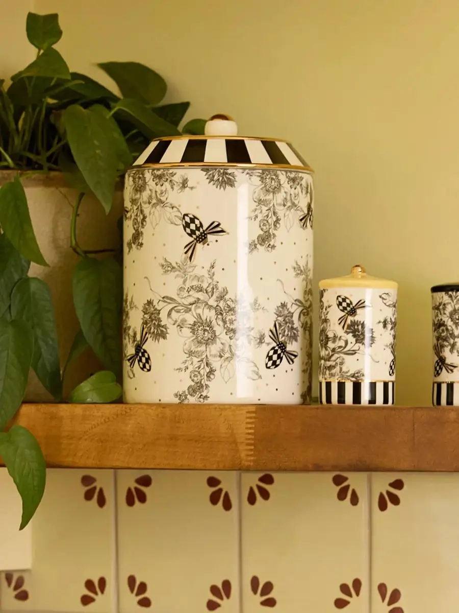 MacKenzie-Childs Bee Toile Ceramic Canister | Thumbnail 3 MacKenzie-Childs Bee Toile Ceramic Canister | Thumbnail 3