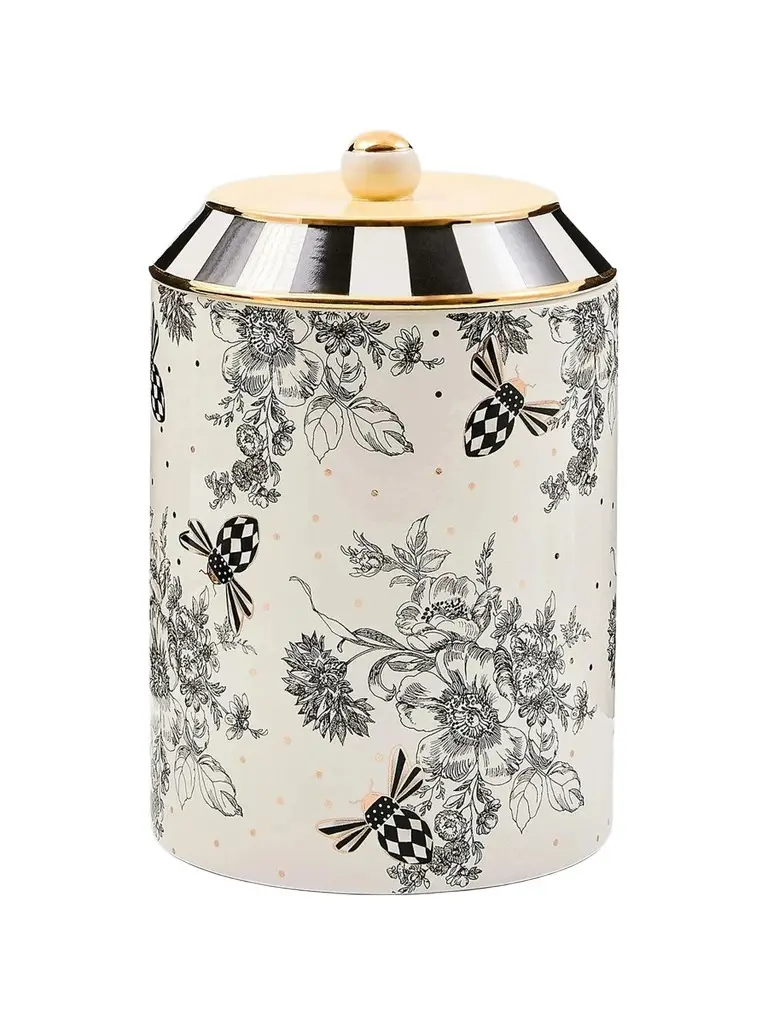 MacKenzie-Childs Bee Toile Ceramic Canister