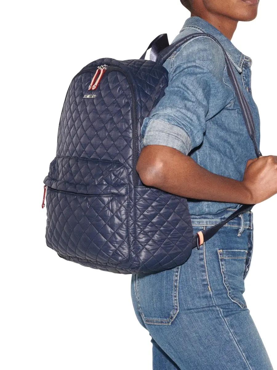 MZ Wallace Women's Metro II Nylon & Leather Backpack - Dawn | Thumbnail 2 MZ Wallace Women's Metro II Nylon & Leather Backpack - Dawn | Thumbnail 2