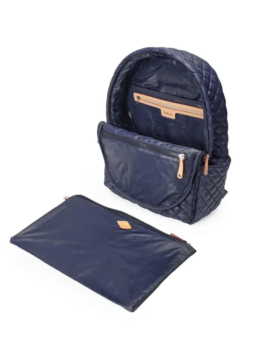 MZ Wallace Women's Metro II Nylon & Leather Backpack - Dawn | Thumbnail 3 MZ Wallace Women's Metro II Nylon & Leather Backpack - Dawn | Thumbnail 3