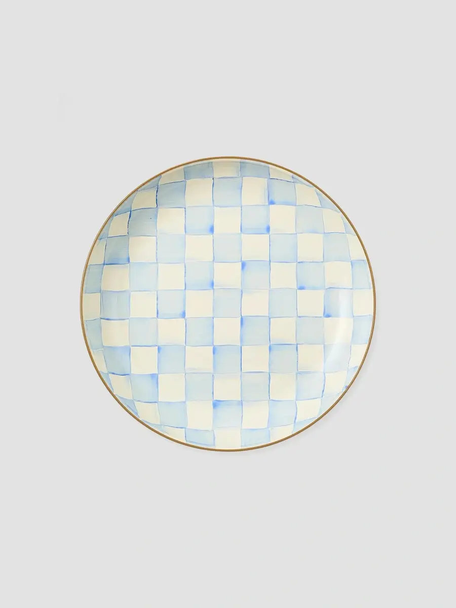 MacKenzie-Childs Sky Check Hand-Painted Enamel Abundant Bowl | Thumbnail 2 MacKenzie-Childs Sky Check Hand-Painted Enamel Abundant Bowl | Thumbnail 2
