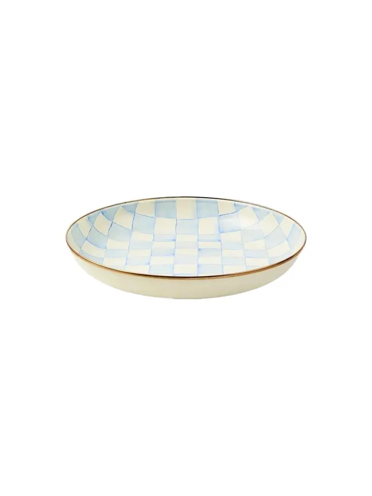 MacKenzie-Childs Sky Check Hand-Painted Enamel Abundant Bowl