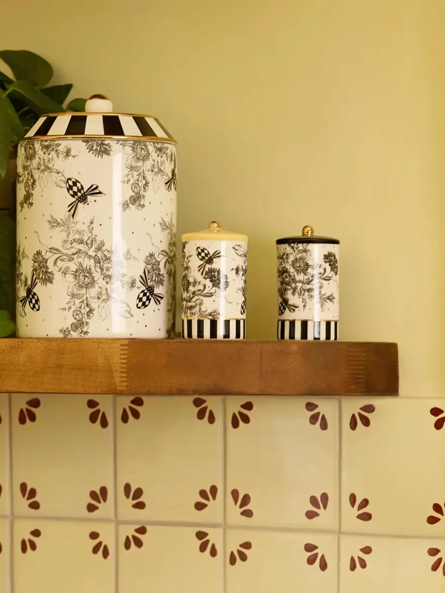 MacKenzie-Childs Bee Toile 2-Piece Ceramic Canister Set | Thumbnail 3 MacKenzie-Childs Bee Toile 2-Piece Ceramic Canister Set | Thumbnail 3