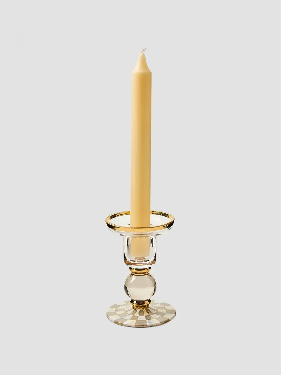 MacKenzie-Childs Sterling Check Glass Candleholder | Thumbnail 2 MacKenzie-Childs Sterling Check Glass Candleholder | Thumbnail 2