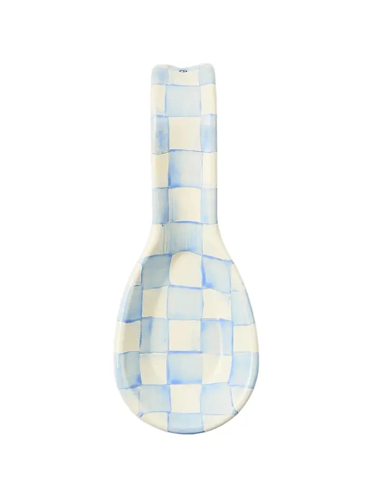 MacKenzie-Childs Sky Check Hand-Painted Enamel Soup Spoon
