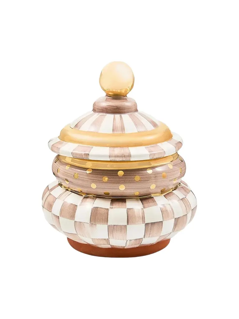 Check Ceramic Groovy Storage Container Check Ceramic Groovy Storage Container