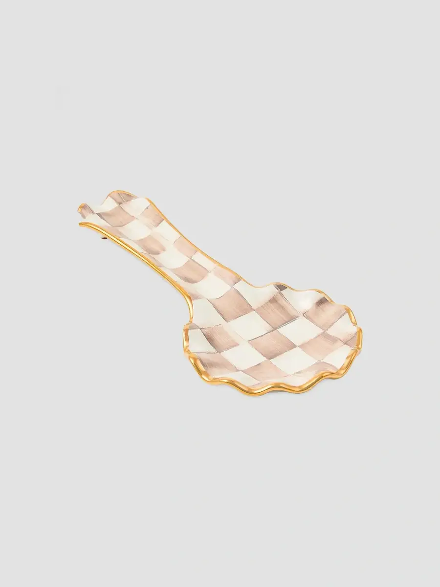 MacKenzie-Childs Mocha Check Spoon Rest | Thumbnail 2