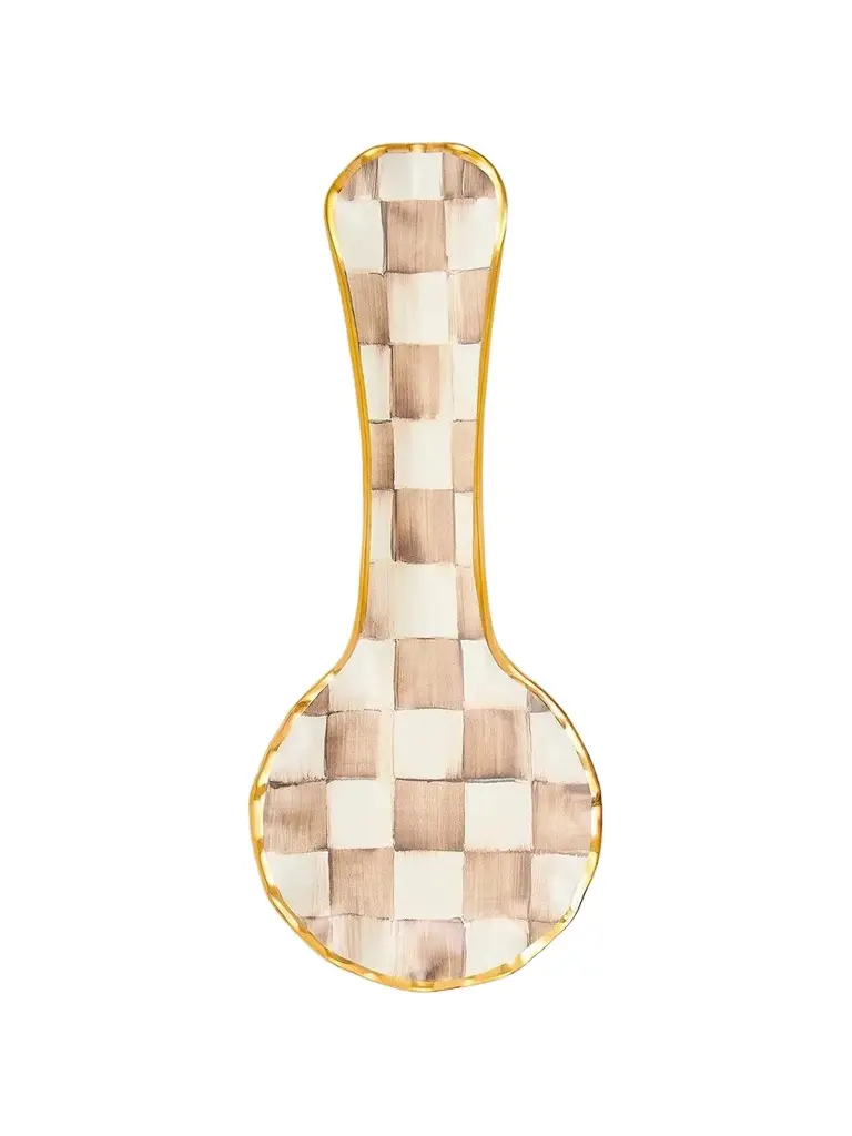MacKenzie-Childs Mocha Check Spoon Rest