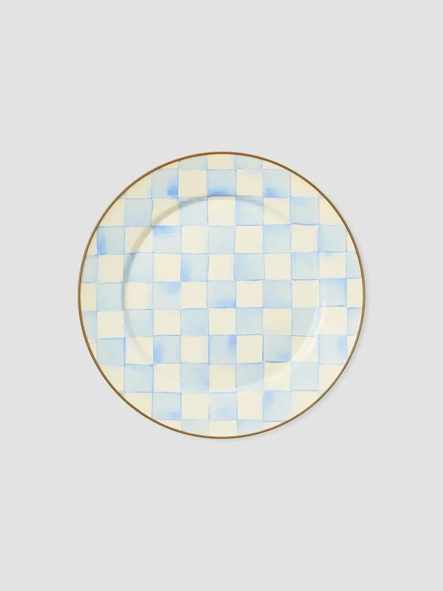 MacKenzie-Childs Sky Check Hand-Painted Charger Plate | Thumbnail 2 MacKenzie-Childs Sky Check Hand-Painted Charger Plate | Thumbnail 2