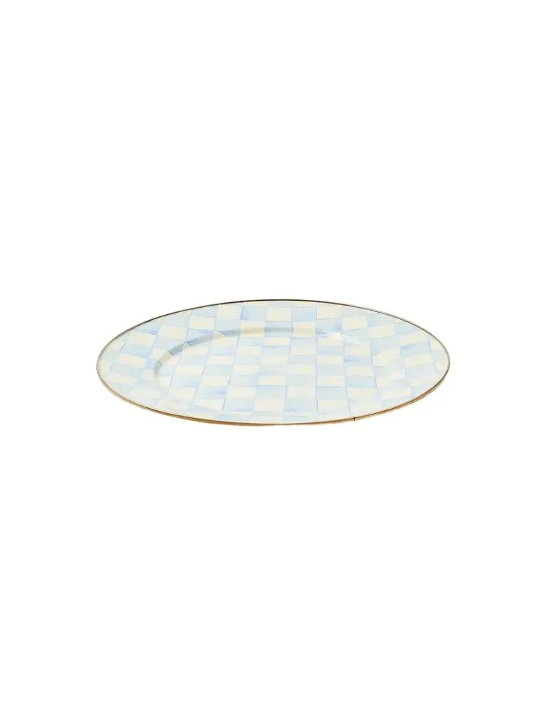 MacKenzie-Childs Sky Check Hand-Painted Charger Plate