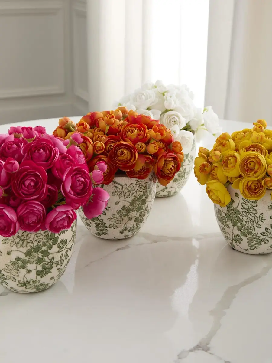 TC Floral Artificial Baby Ranunculus 8" Floral Arrangement | Thumbnail 2