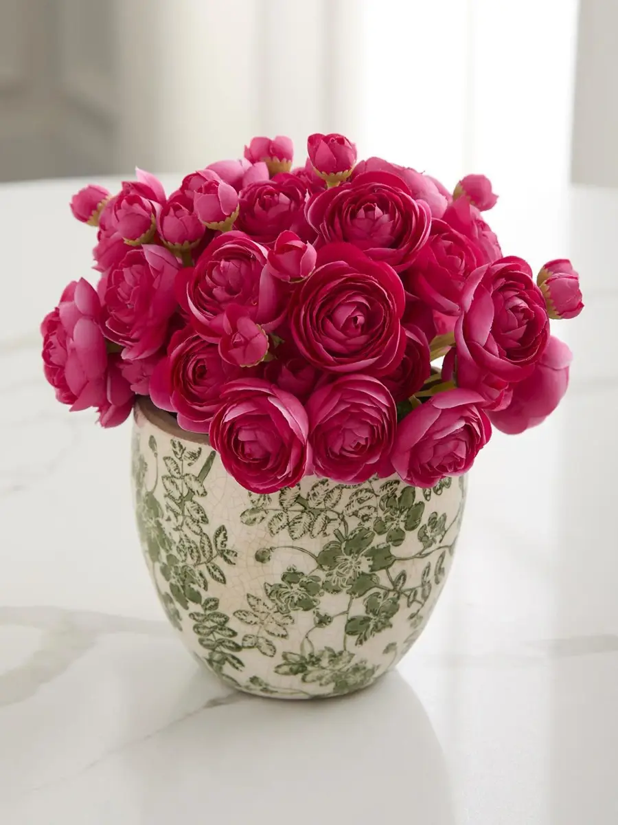 TC Floral Artificial Baby Ranunculus 8" Floral Arrangement