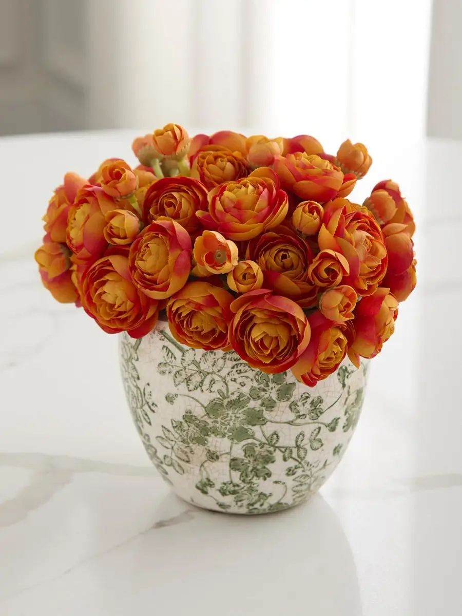 TC Floral Artificial Baby Ranunculus 8" Floral Arrangement