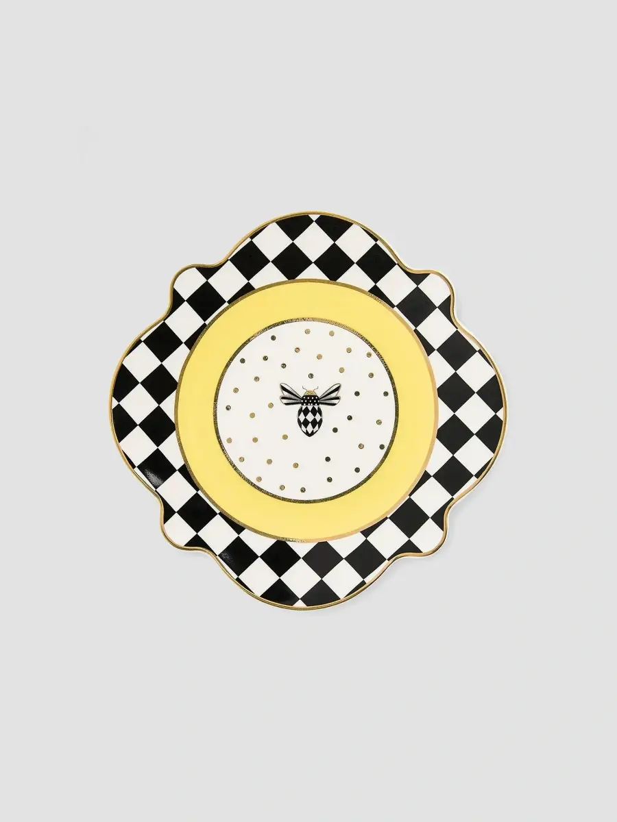 MacKenzie-Childs Bee Toile Salad Plate | Thumbnail 2 MacKenzie-Childs Bee Toile Salad Plate | Thumbnail 2