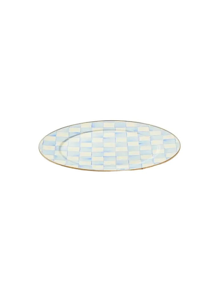 MacKenzie-Childs Sky Check Hand-Painted Enamel Serving Platter