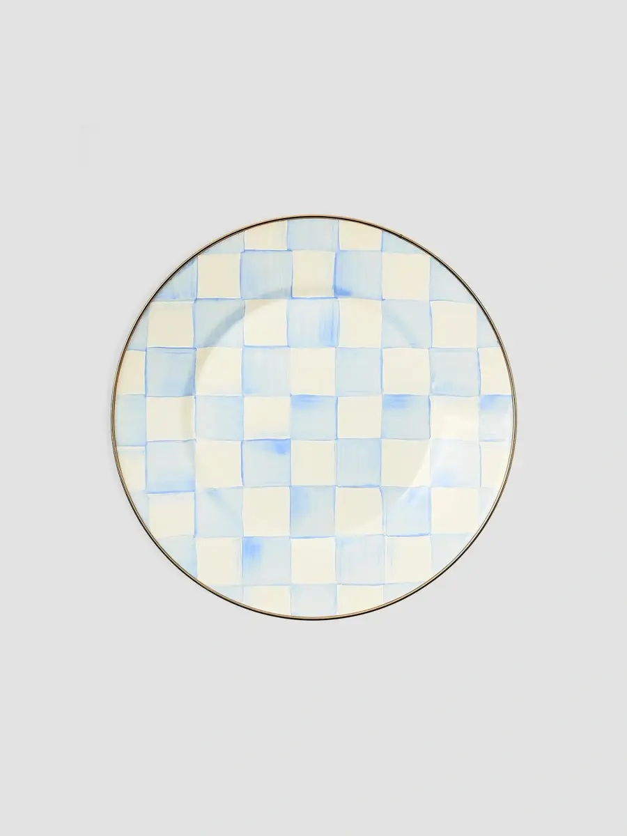 MacKenzie-Childs Sky Check Enamel Dinner Plate | Thumbnail 2 MacKenzie-Childs Sky Check Enamel Dinner Plate | Thumbnail 2