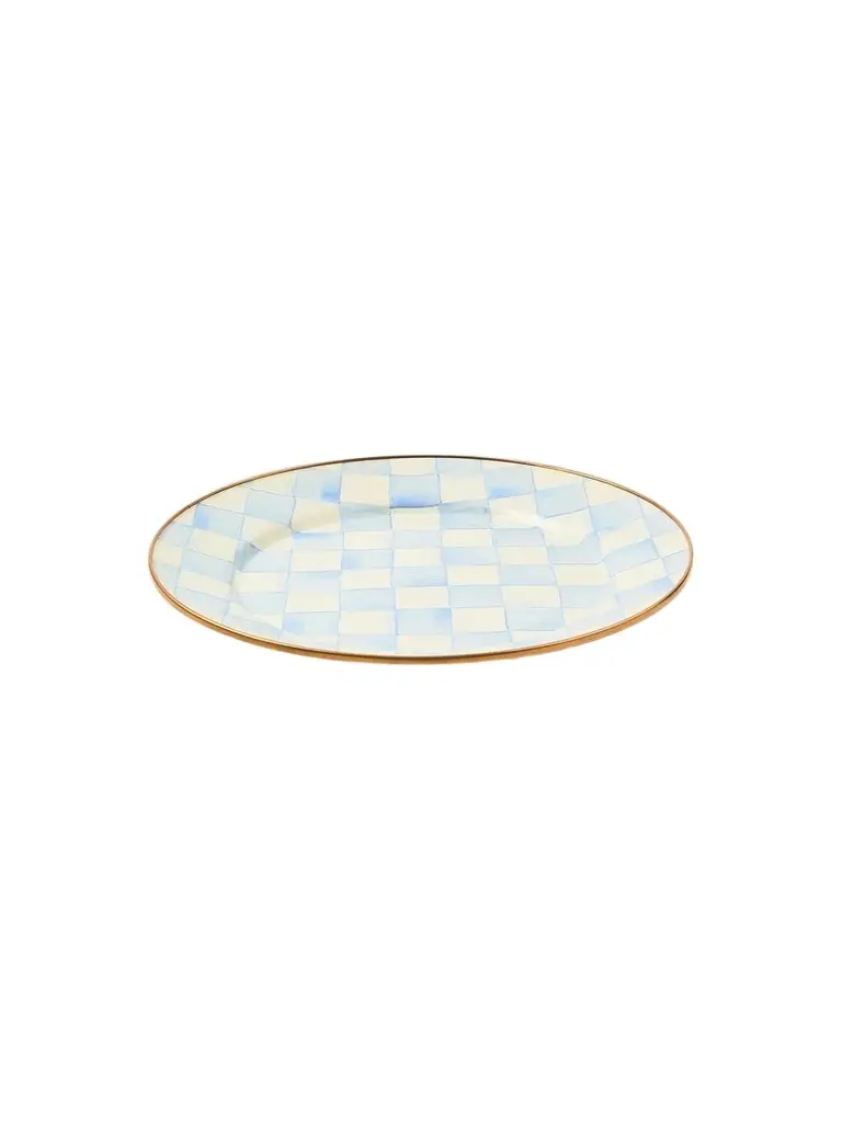 MacKenzie-Childs Sky Check Enamel Dinner Plate