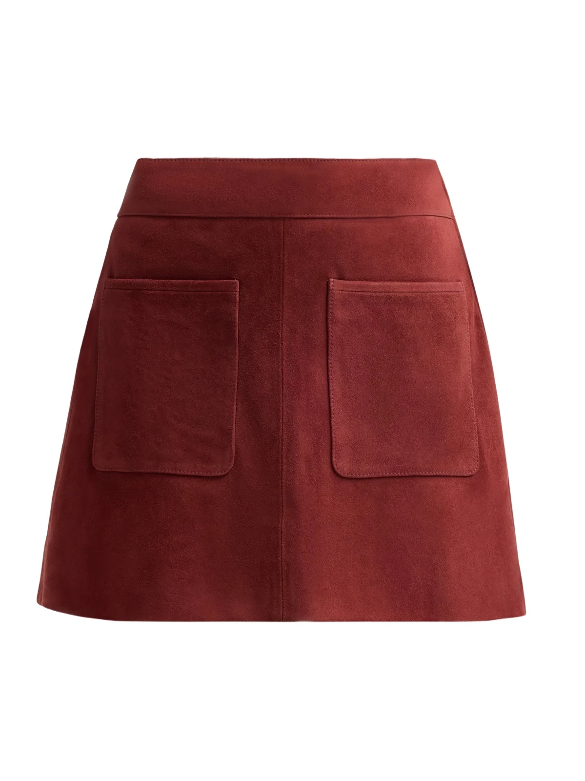 TANYA TAYLOR Women's Fran Suede Patch Pocket Miniskirt