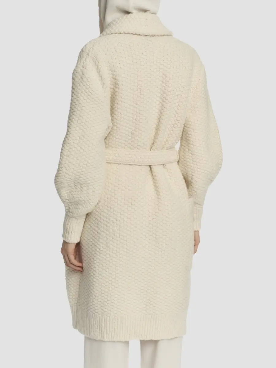Malo Women's Rice-Stitch Wool-Cashmere Tie-Waist Cardigan | Thumbnail 3 Malo Women's Rice-Stitch Wool-Cashmere Tie-Waist Cardigan | Thumbnail 3