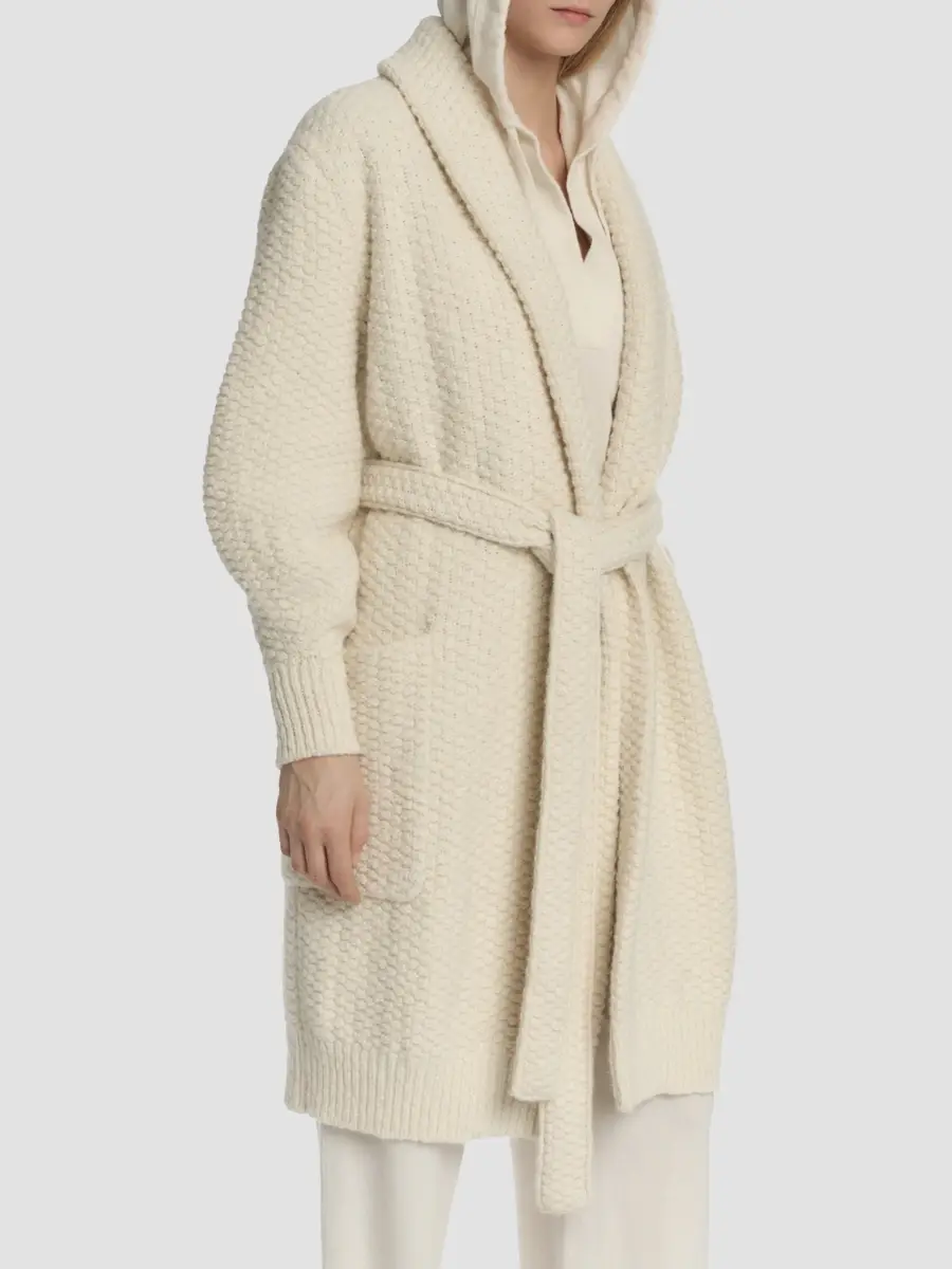 Malo Women's Rice-Stitch Wool-Cashmere Tie-Waist Cardigan | Thumbnail 8 Malo Women's Rice-Stitch Wool-Cashmere Tie-Waist Cardigan | Thumbnail 8