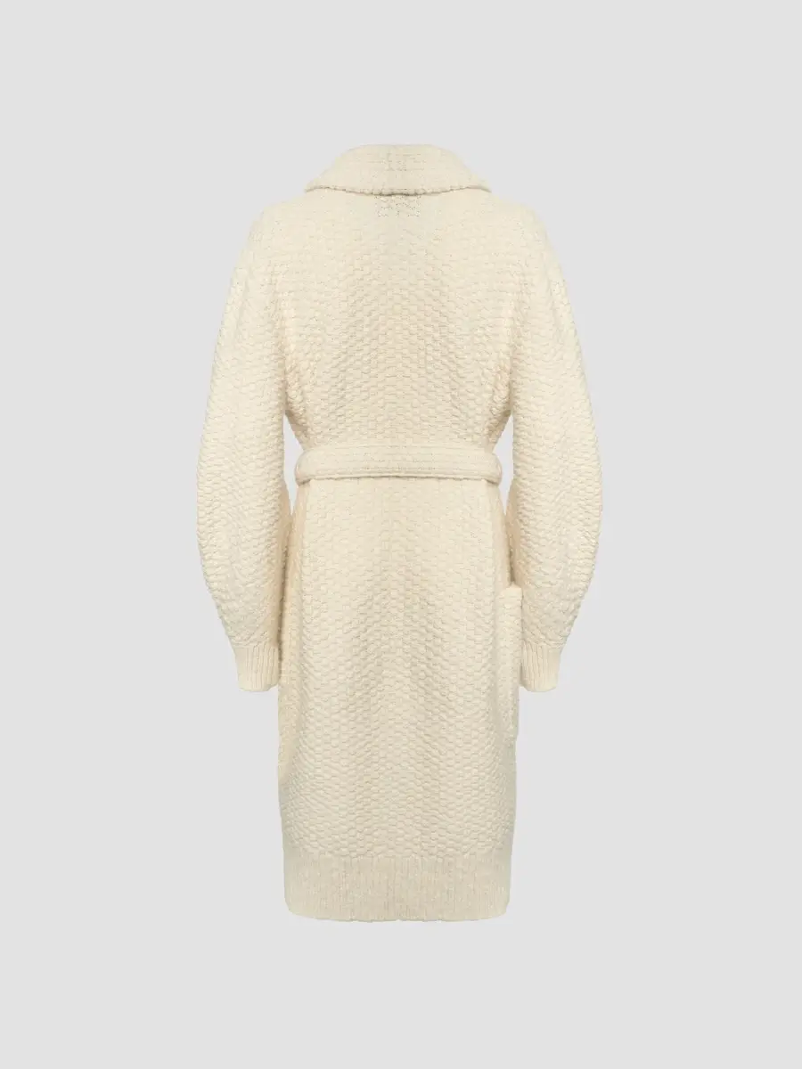 Malo Women's Rice-Stitch Wool-Cashmere Tie-Waist Cardigan | Thumbnail 9 Malo Women's Rice-Stitch Wool-Cashmere Tie-Waist Cardigan | Thumbnail 9